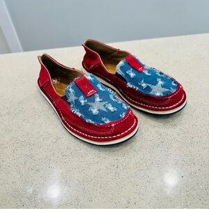 Ariat Slip On Cruiser's~Size 7B~Red/White/Blue Stars~Style 10028602~Women’s